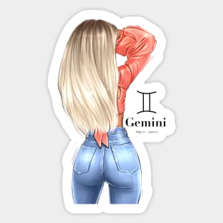 Gemini Girl Sticker